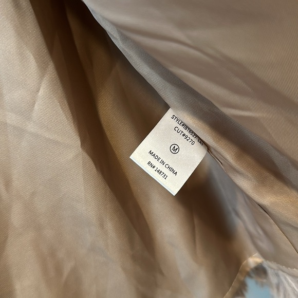 American Threads Shaggy Coat Jacket Sand Brown Tan Neutral Fuzzy Fur Size Medium - Picture 8 of 14